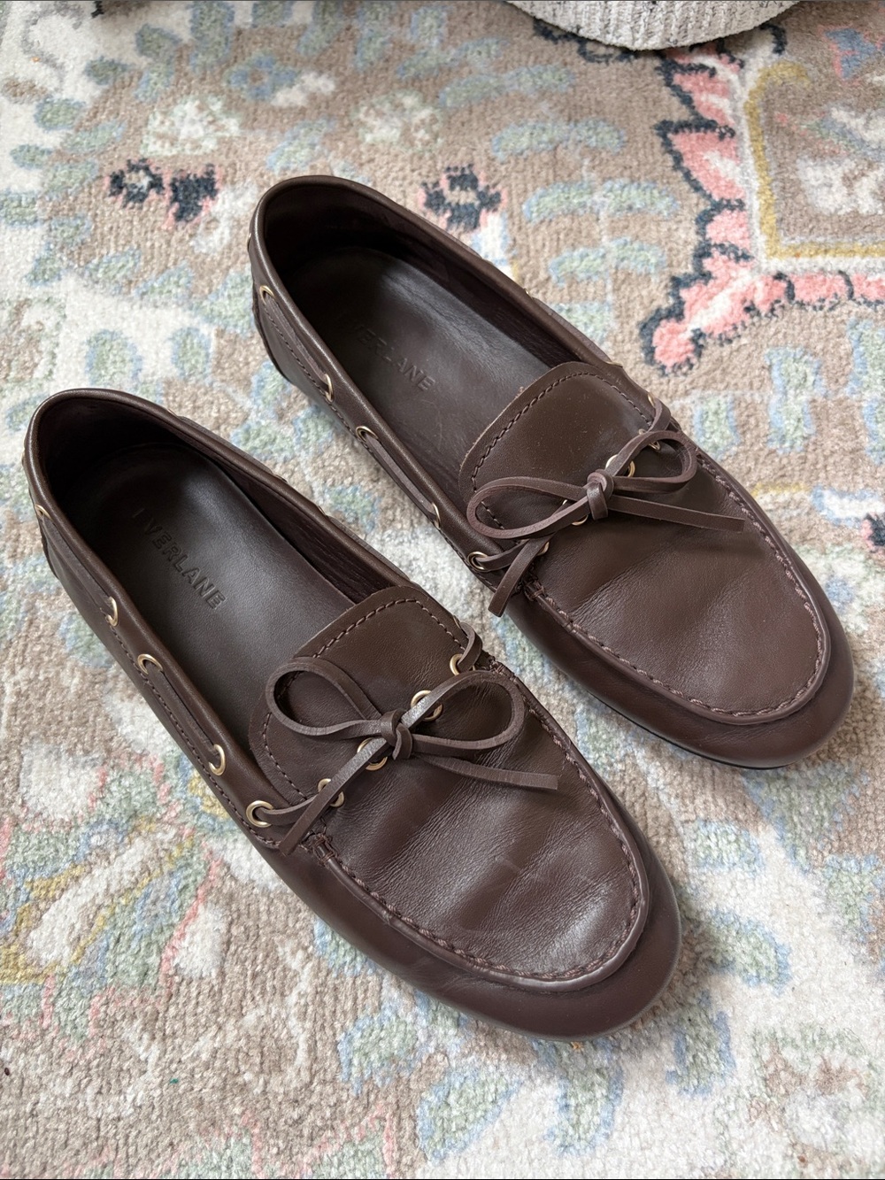 Everlane • Dark Brown Leather Boat Shoe (Size 7)